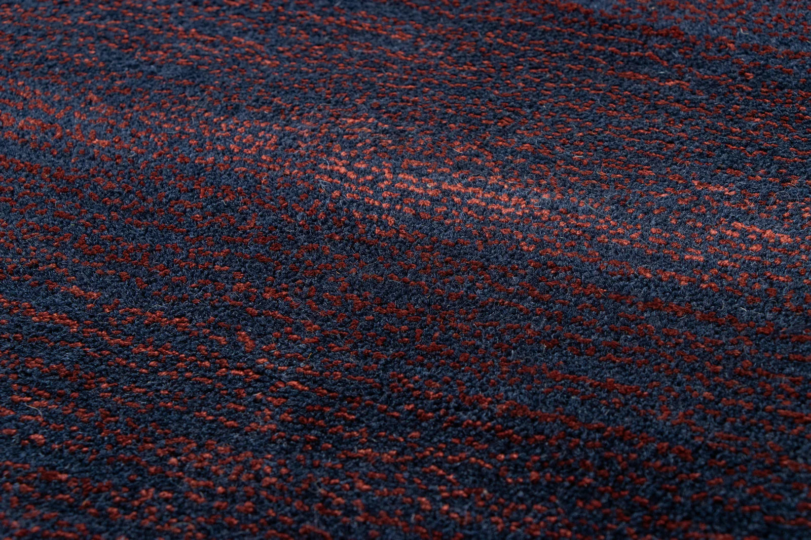 Close-up of hand-tufted New Zealand wool texture
