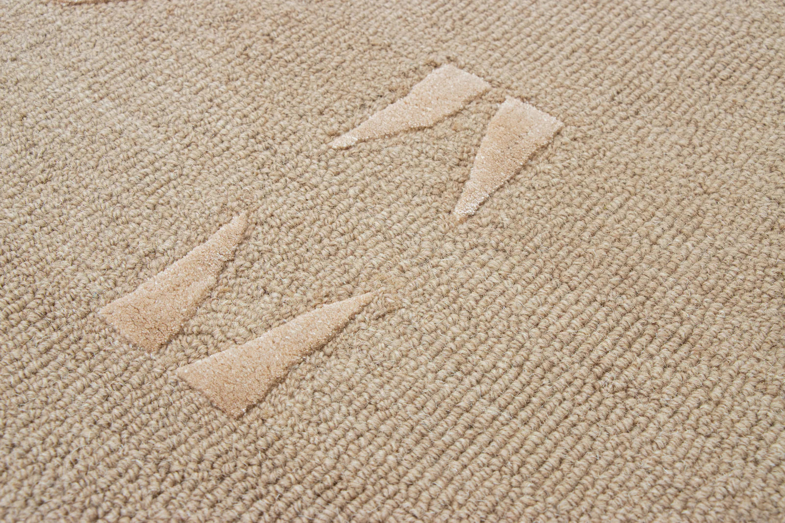 Close-up of hand-tufted New Zealand wool texture
